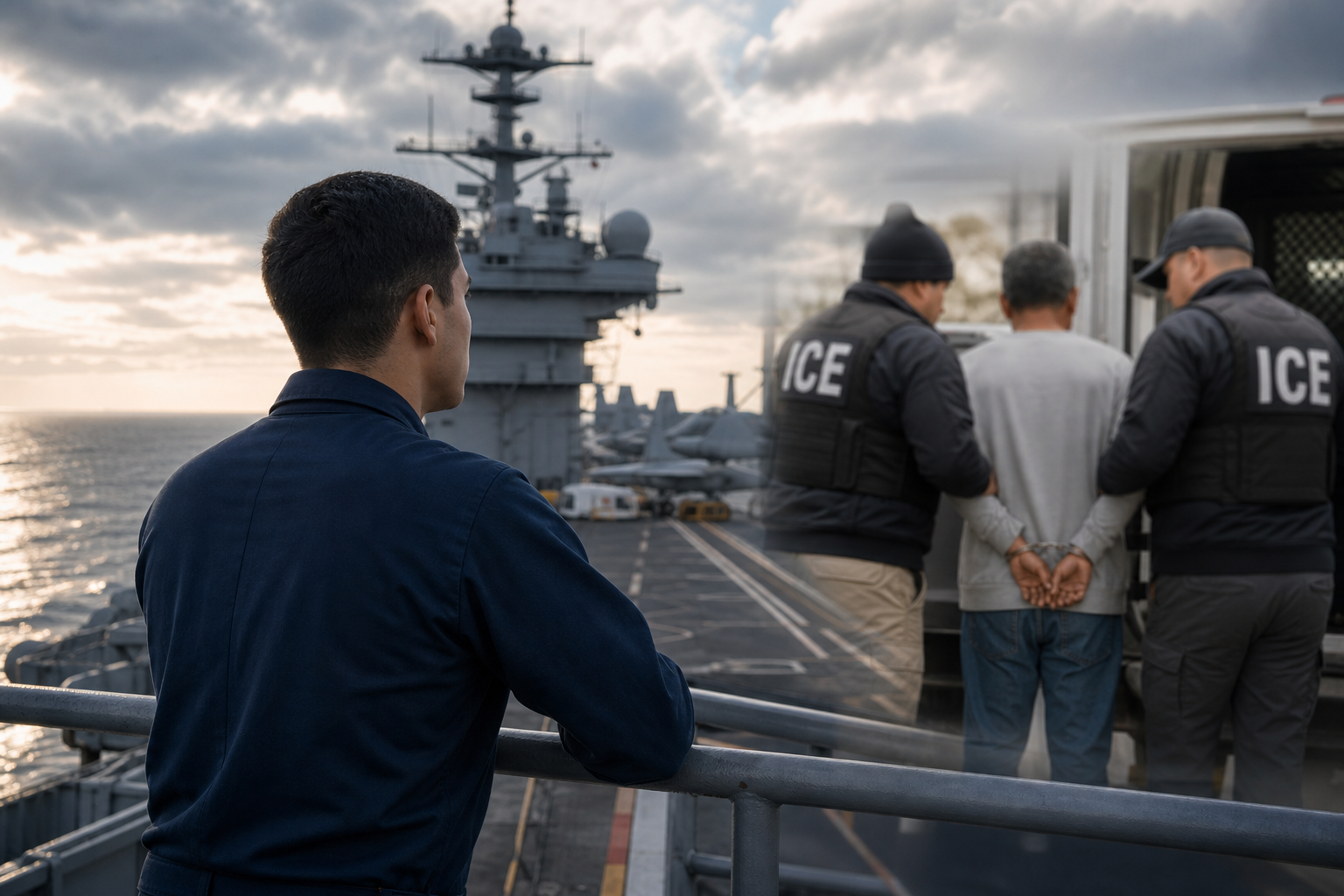 Navy Sailor Says His Father Was Arrested by ICE