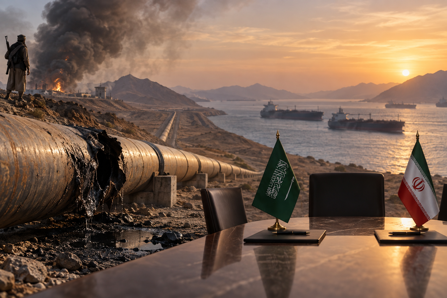 Hormuz Talks Stall as Saudi Pipeline Damage Raises the Stakes