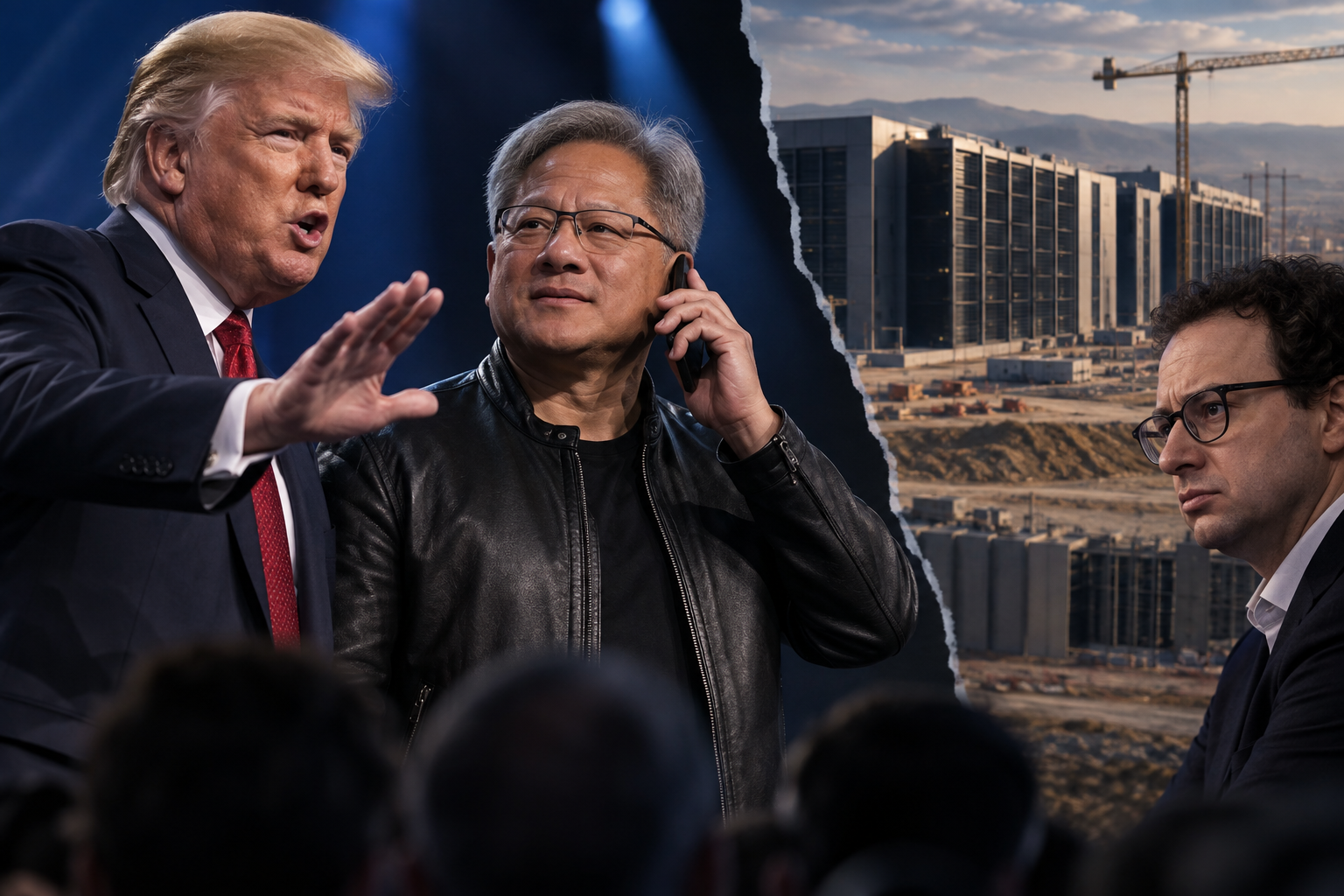Trump Calls Data Center Opposition a “Hoax” as Huang Rejects an AI Slowdown
