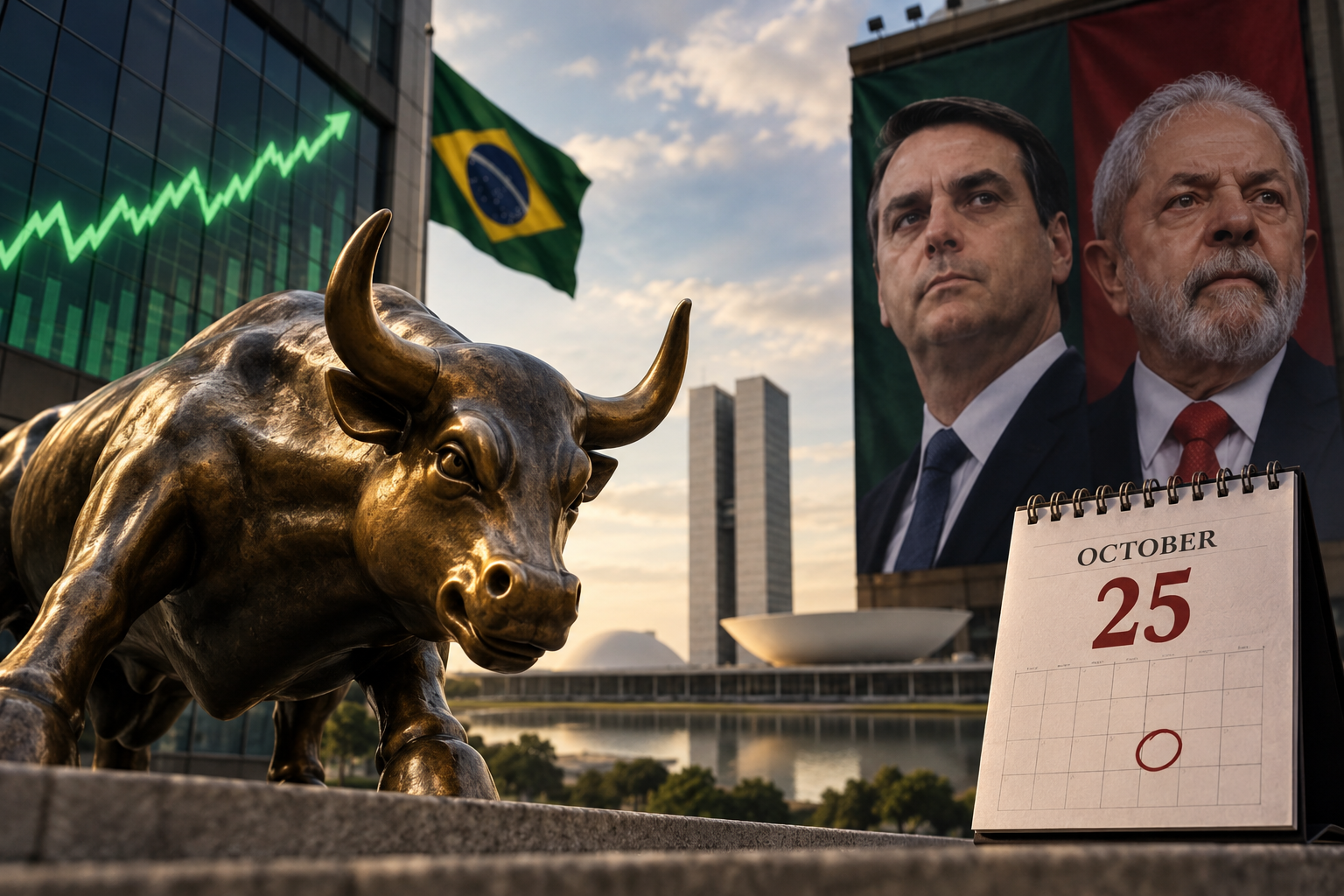 Brazilian Stocks Rally as Flávio Bolsonaro Takes First-Round Lead