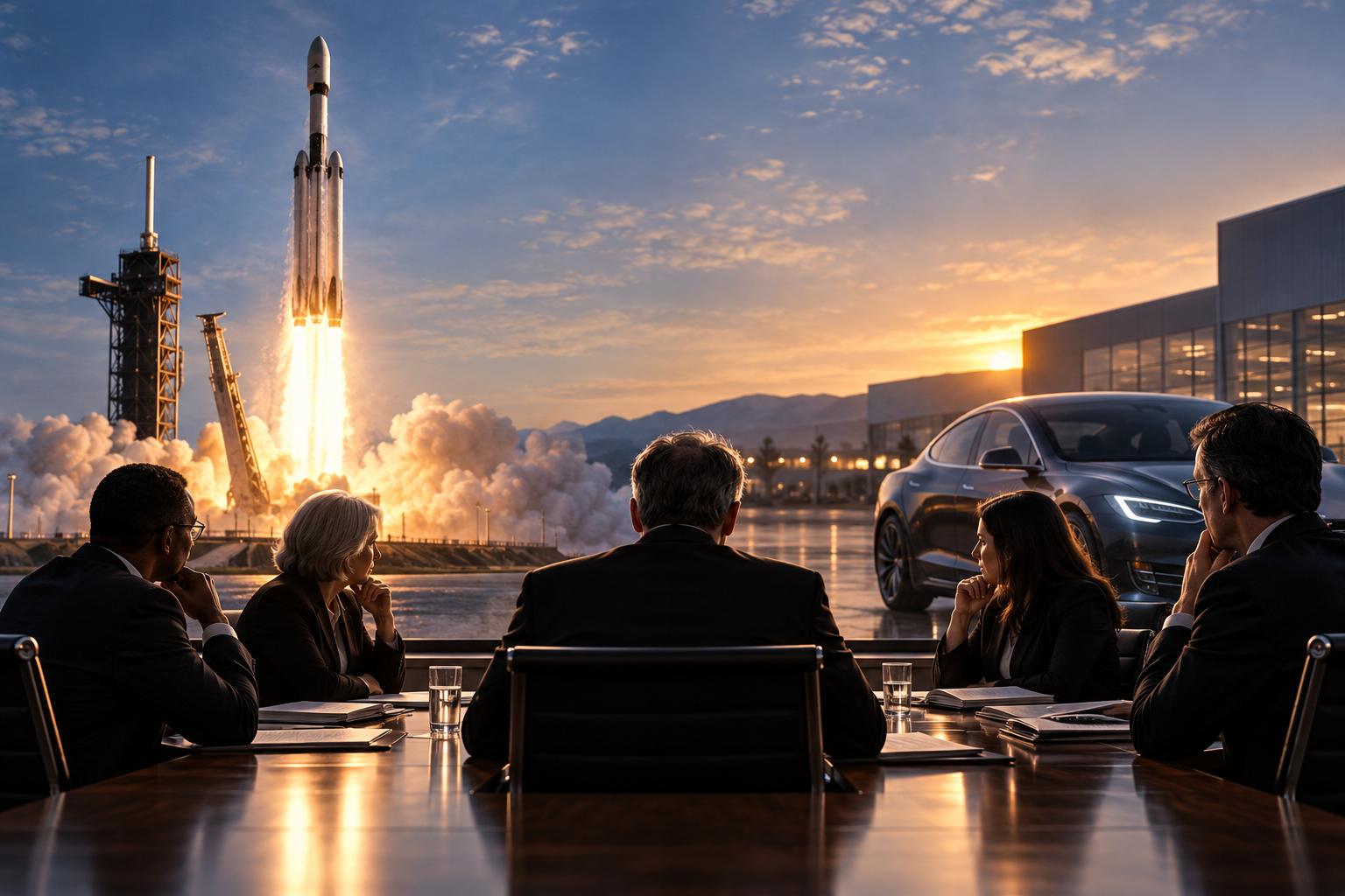 SpaceX Jumps as Tesla Merger Moves to Board Review